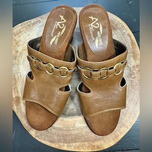 A2 by Aerosoles Open Toe Heel Sandals Tan/Light Brown Women's Size 7M